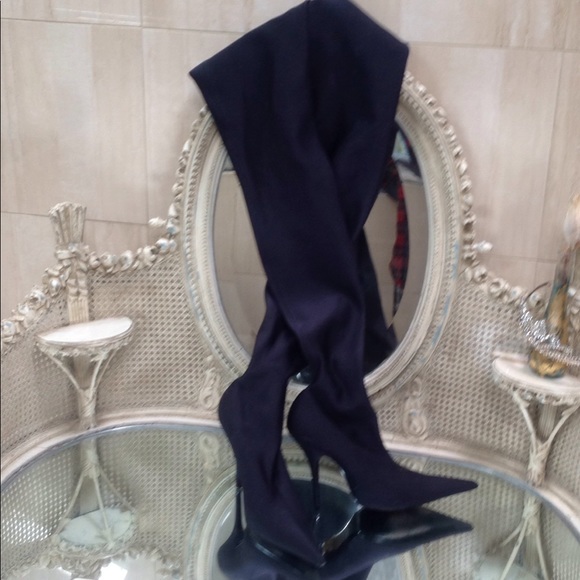 Balenciaga Shoes - Balenciaga knife stretch over the knee boots